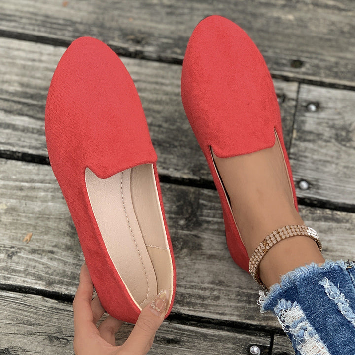 Sherna | Scarpe Slip-On a Punta con Suola Morbida per Donne in Colore Unito