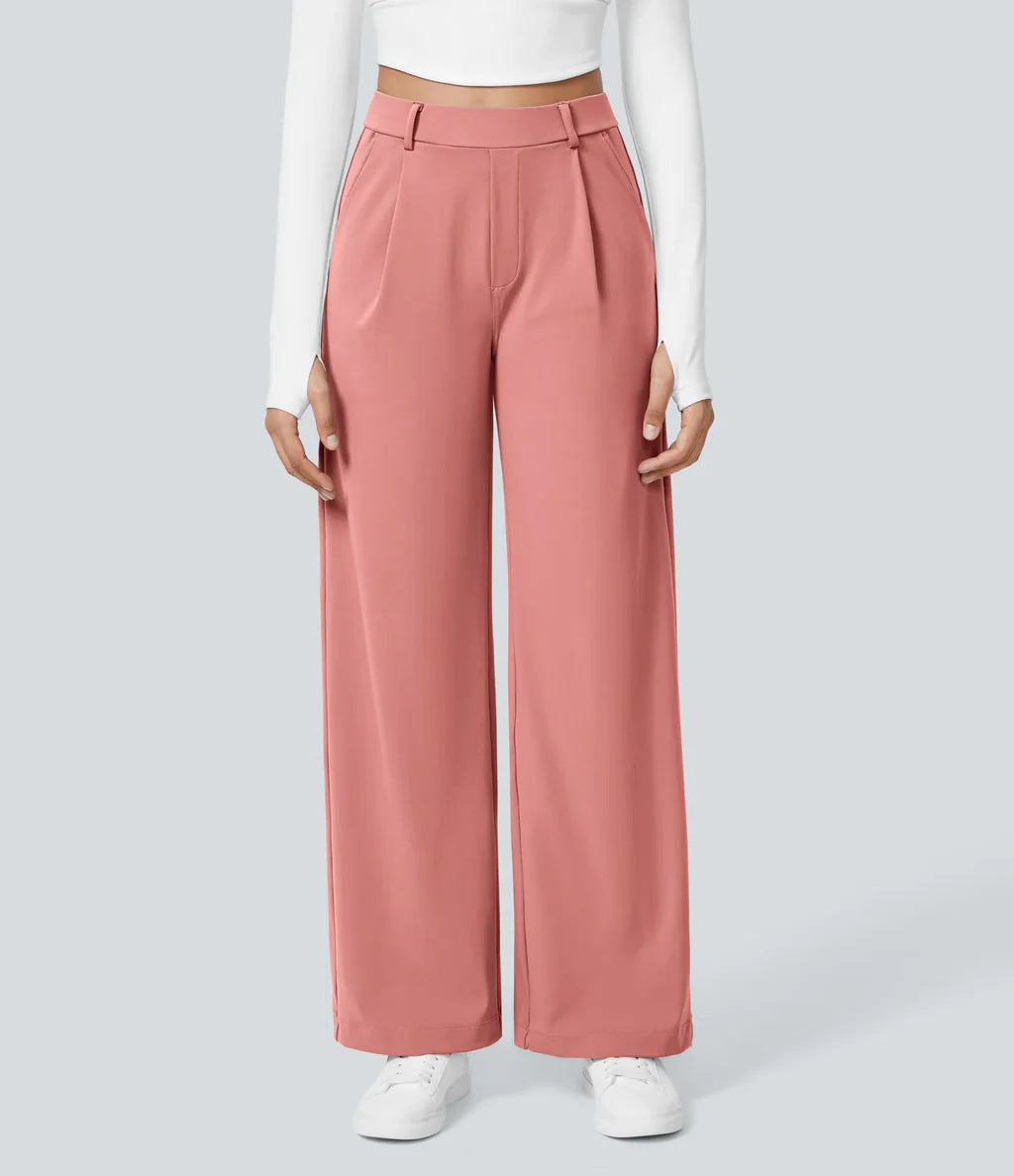 CHARMIE™ - Pantaloni Casual a Vita Alta con Gamba Dritta