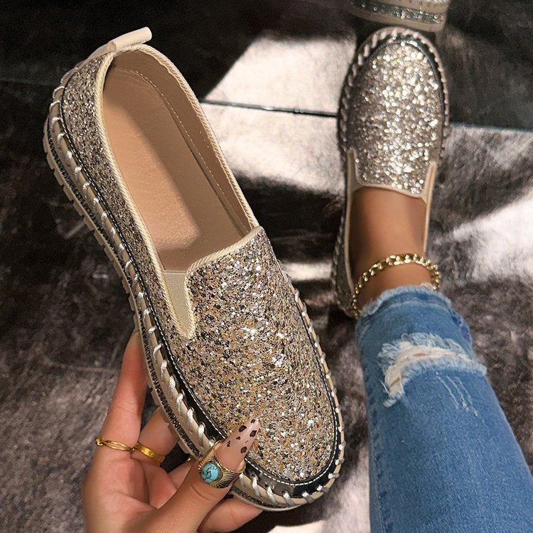 RUBEA™ - Mocassini alla Moda con Glitter per Uso Quotidiano