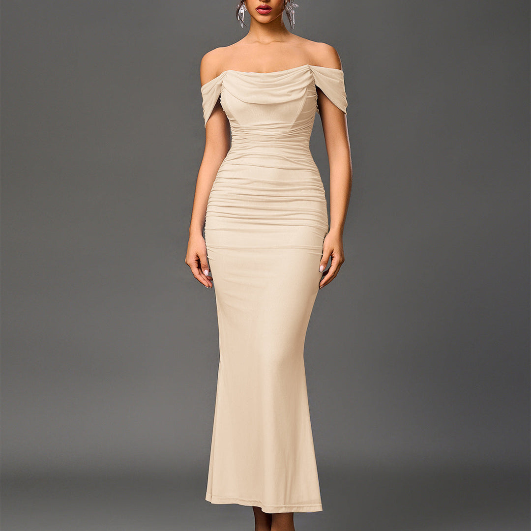 VALENTINI™ – Abito da Sera Mermaid Arricciato Chic senza Spalline