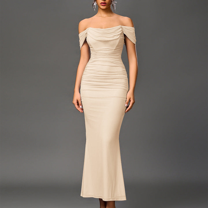 VALENTINI™ – Abito da Sera Mermaid Arricciato Chic senza Spalline
