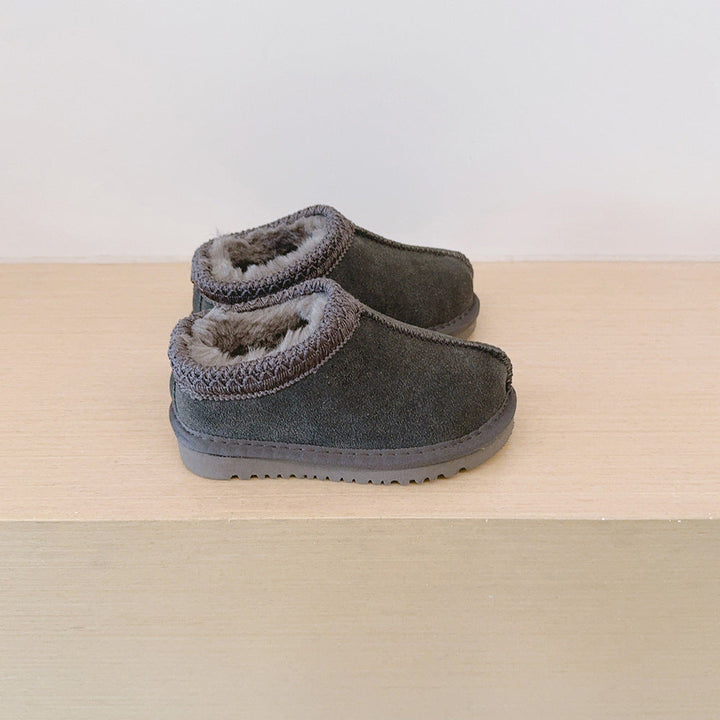 Halo | Comodi Pantofole Esterni in Suede Fluffy Intrecciati