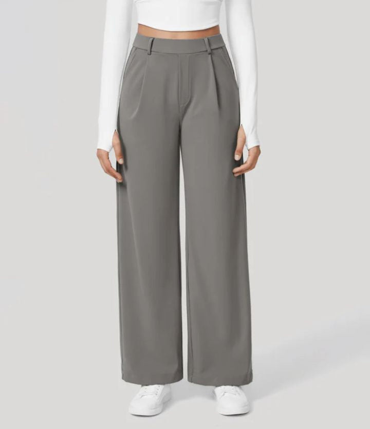 CHARMIE™ - Pantaloni Casual a Vita Alta con Gamba Dritta
