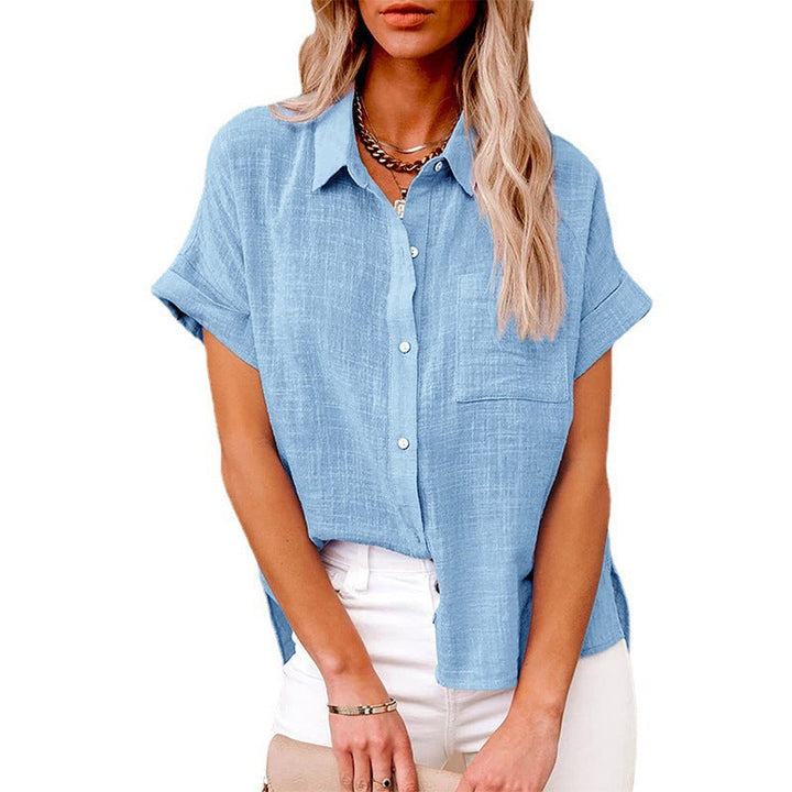 AUDRINE™ – Blusa Button-Up Casual e Confortevole