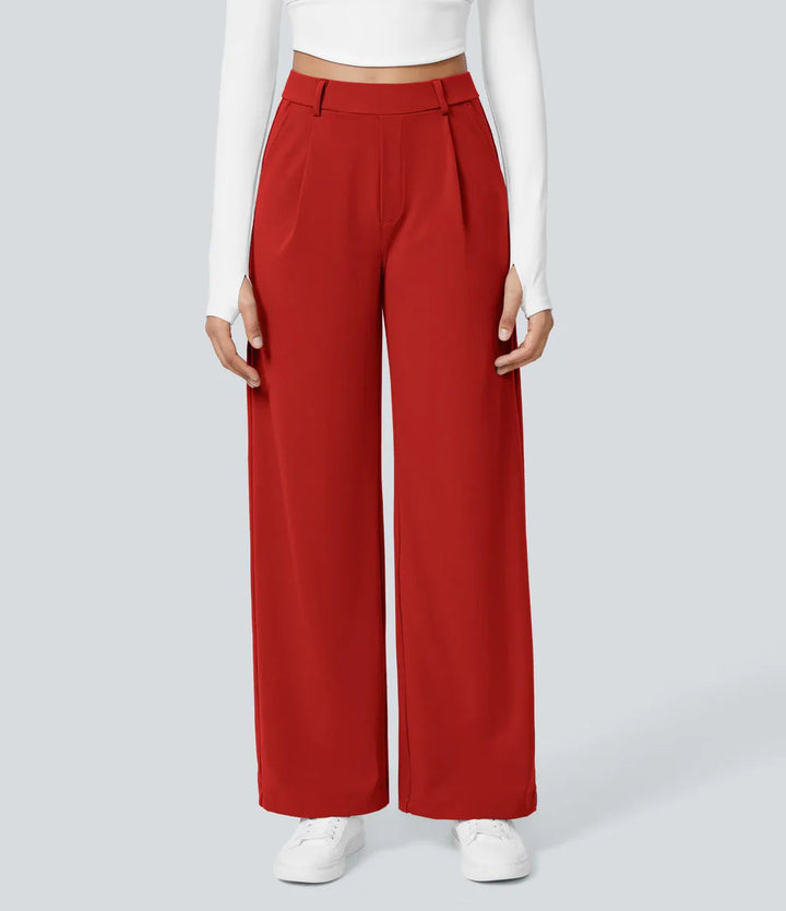 CHARMIE™ - Pantaloni Casual a Vita Alta con Gamba Dritta