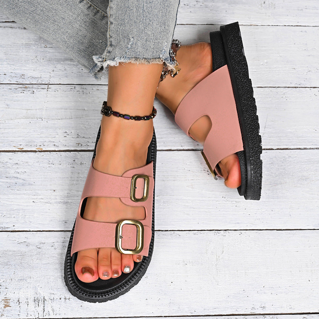 LALAINE™ – Sandali estivi con piattaforma a due cinturini chic