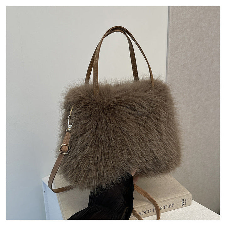 Christy | Borsa in Pelliccia Sintetica con Manico e Tracolla
