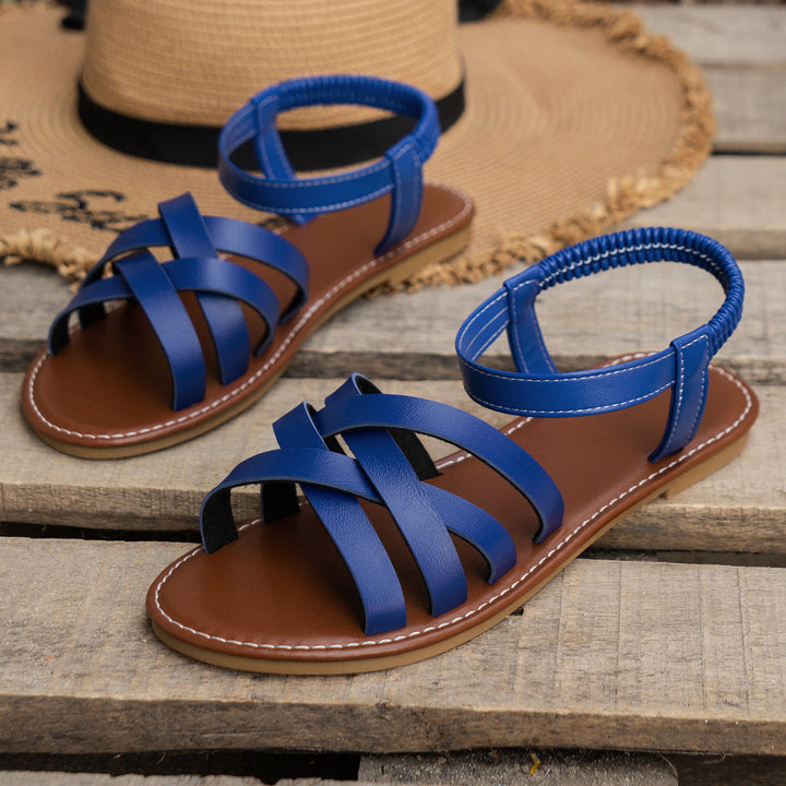 LOWITA™ – Sandali Piani Incrociati Antiscivolo Casual