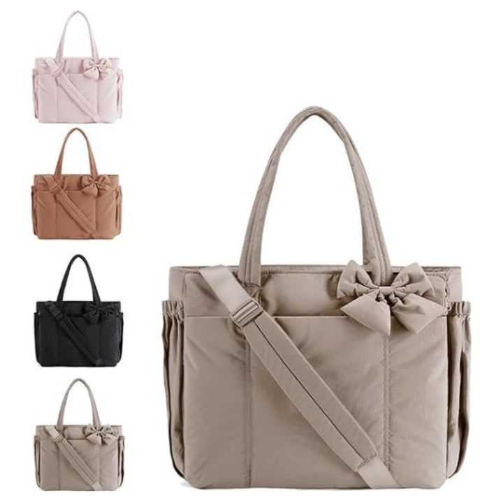 MARVA™ - Borsa a Spalla Compact Bow per Donna, Carina e Morbida