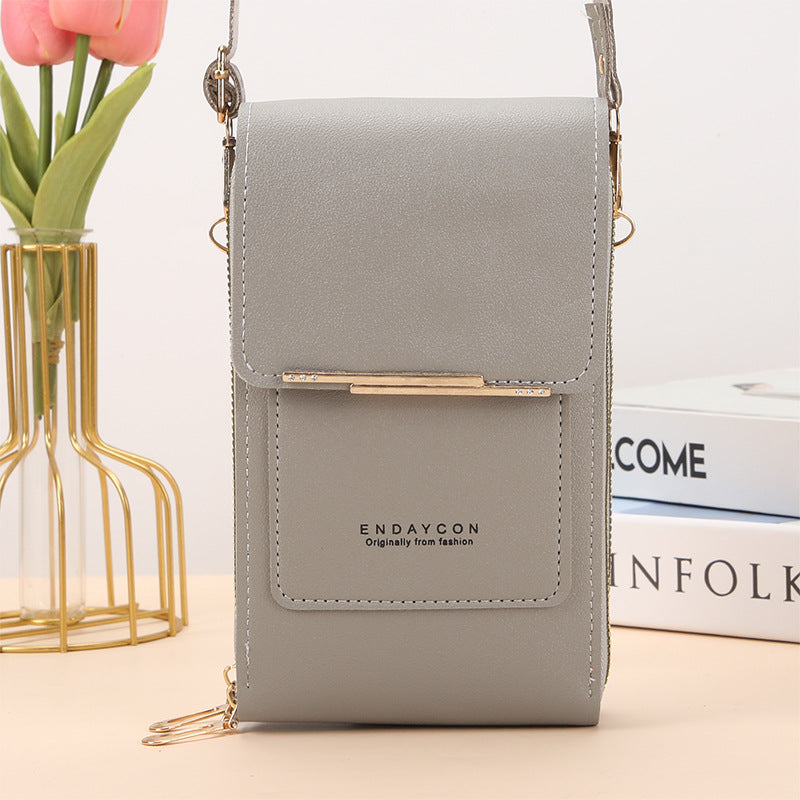 CORA™ - Borsa Messenger per Smartphone Elegante con Schermo Touch