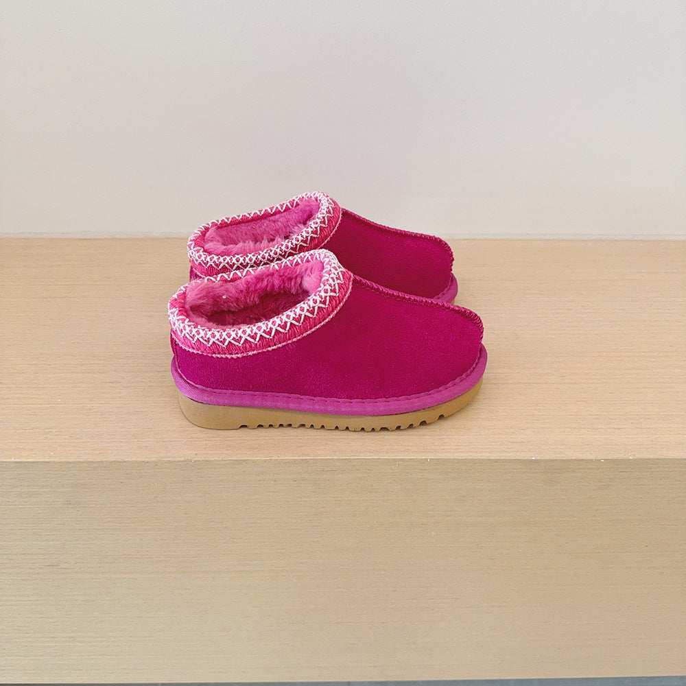 Halo | Comodi Pantofole Esterni in Suede Fluffy Intrecciati