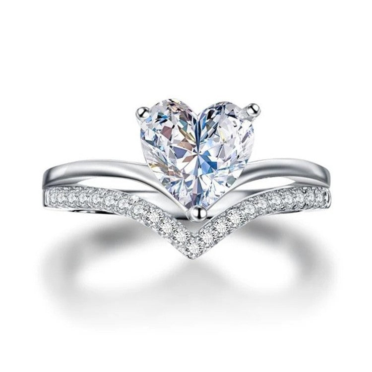 ALINE™ – Anello in Argento Cuore Radioso