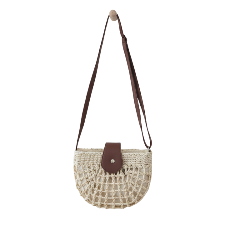 CALLA™ – Borsa a Tracolla in Paglia Boho con Intagli