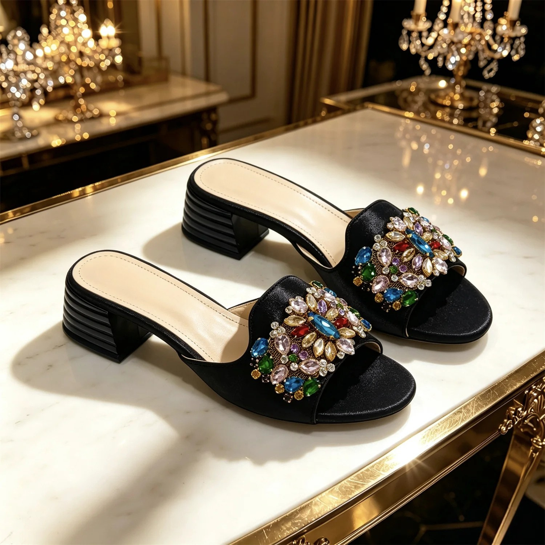 Celeste | Sandali Gioiello con Pochette Coordinata