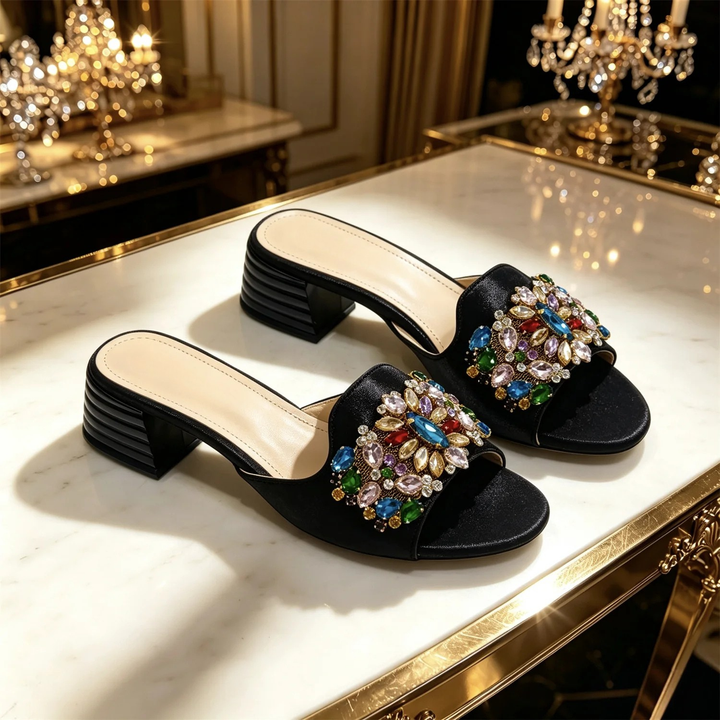 Celeste | Sandali Gioiello con Pochette Coordinata