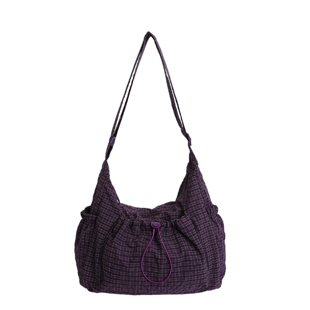 HARLOW™ – Borsa Hobo Cloud con Coulisse a Quadri