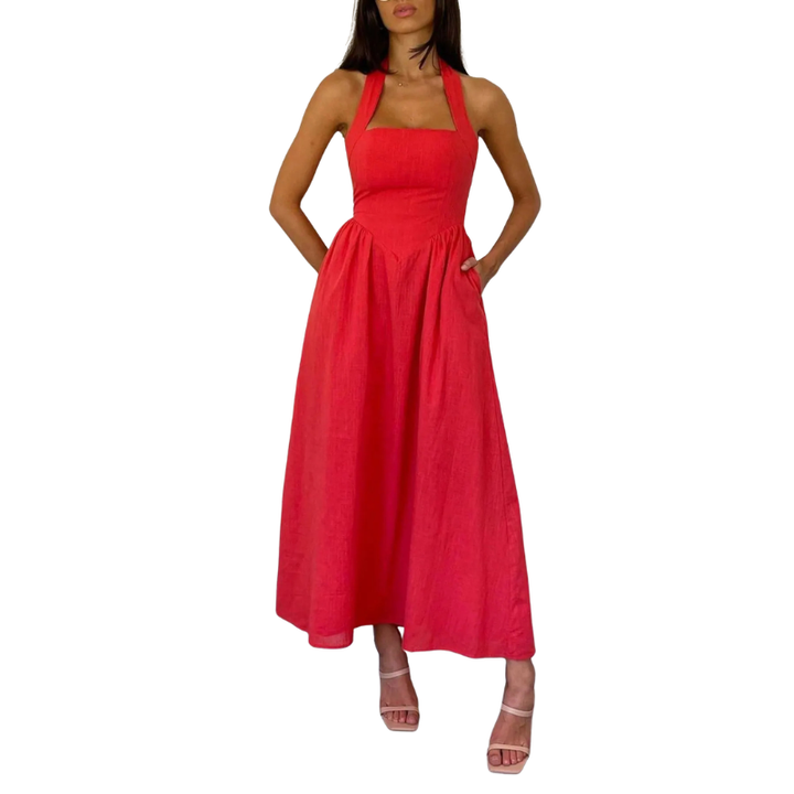 KATE™ – Abito Elegante Senza Maniche a Vita Alta
