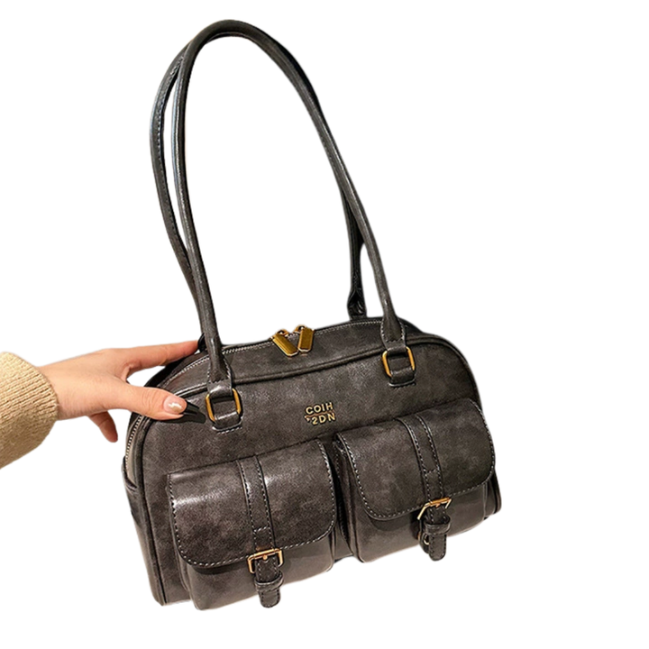 VESPER™ – Borsa a tracolla in PU pelle vintage strutturata