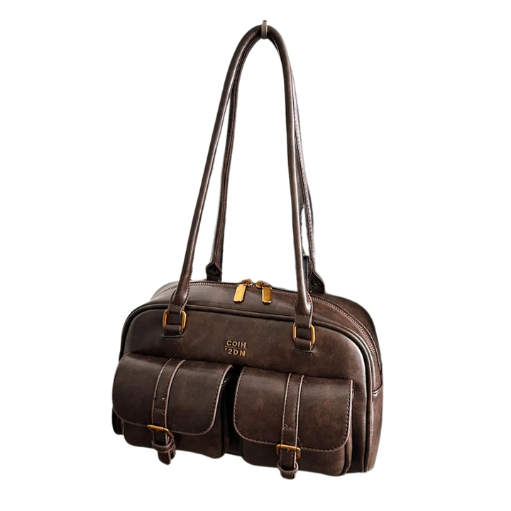 VESPER™ – Borsa a tracolla in PU pelle vintage strutturata