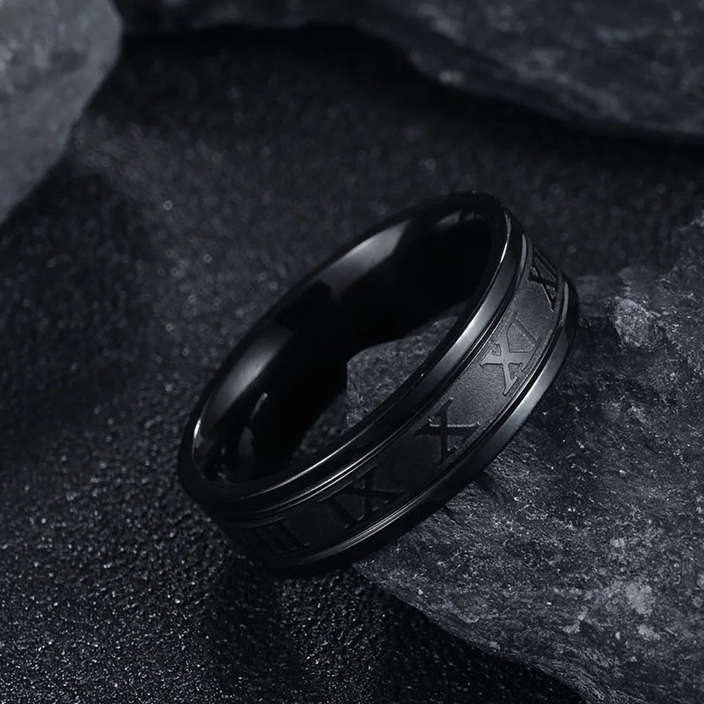 NOELLE™ – Anello Moderno con Numeri Romani