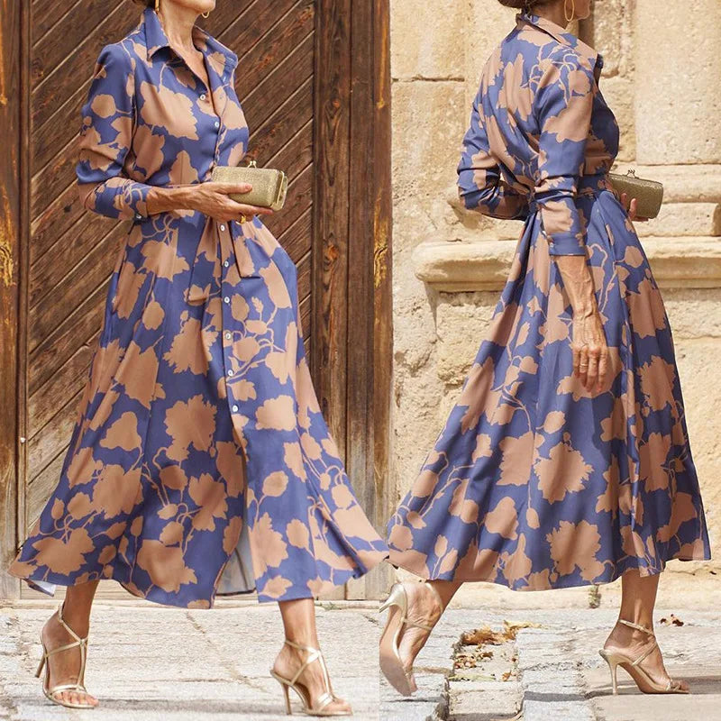 ÉLISE | ABITO LUNGO ELEGANTE CON MANICHE LUNGHE