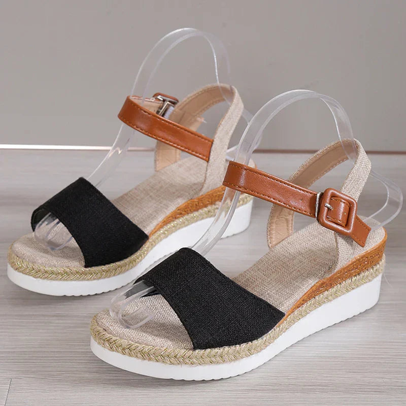 CHARLENE™ – Sandali con Tacco Comodo in Stile Rilassato