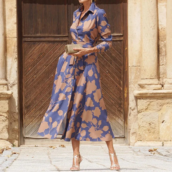 ÉLISE | ABITO LUNGO ELEGANTE CON MANICHE LUNGHE