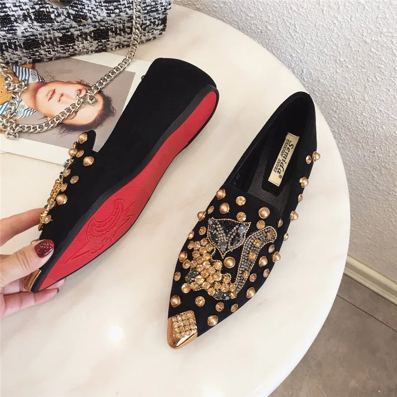 Semida | Scarpe con Cristalli e Dettaglio Volpe