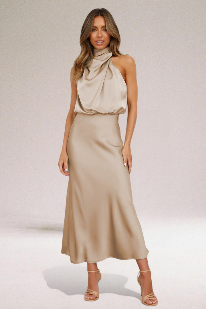 ELARA™ - Elegante Abito da Sera in Raso