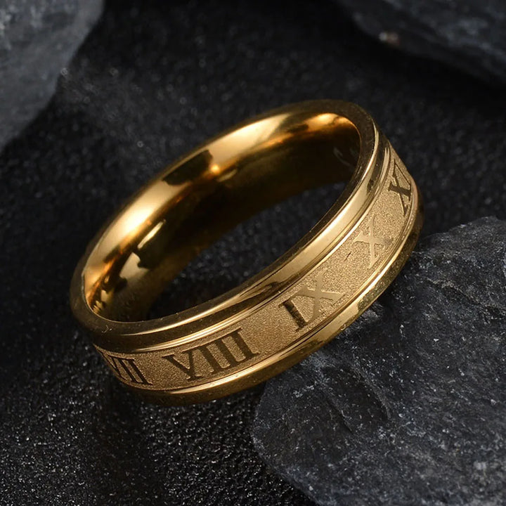 NOELLE™ – Anello Moderno con Numeri Romani