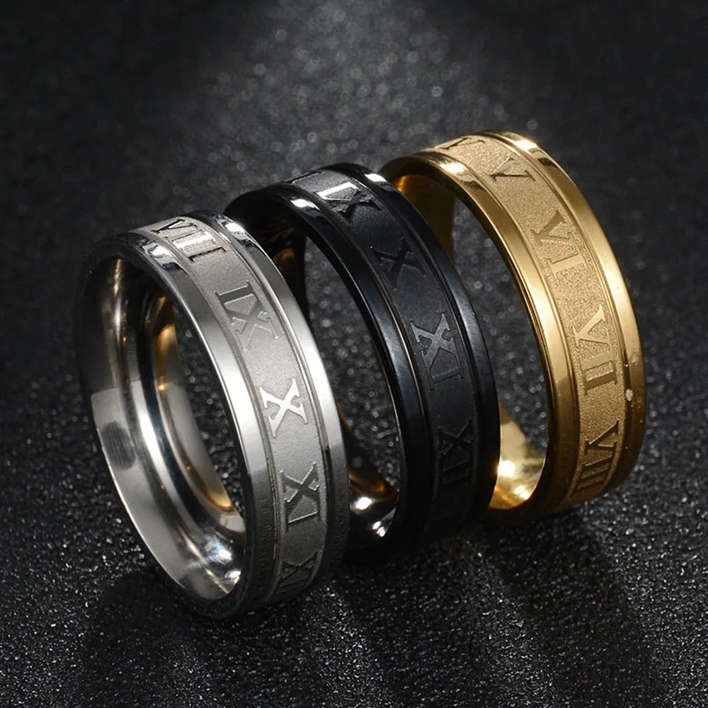 NOELLE™ – Anello Moderno con Numeri Romani