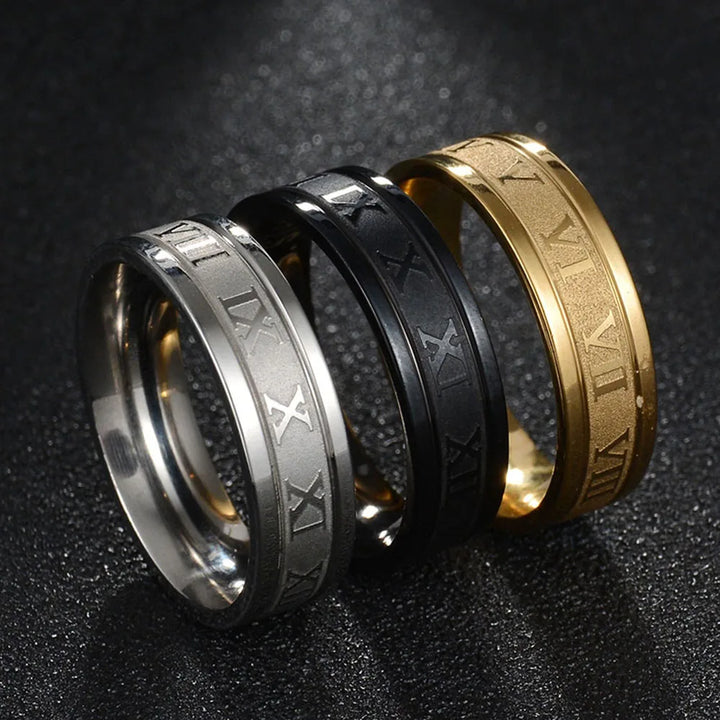NOELLE™ – Anello Moderno con Numeri Romani