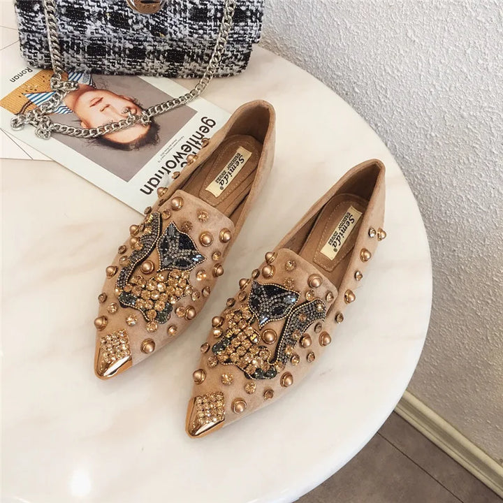 Semida | Scarpe con Cristalli e Dettaglio Volpe