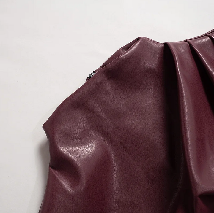 SERAN™ | Top in Faux Leather Elegante