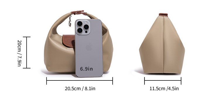 NELL™ – Borsa a Mezza Luna in Nylon Impermeabile Compatta