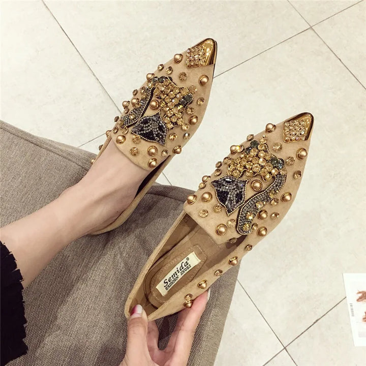 Semida | Scarpe con Cristalli e Dettaglio Volpe