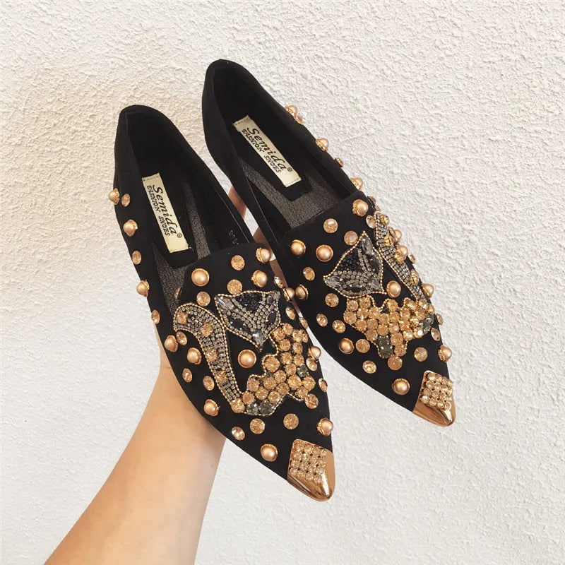 Semida | Scarpe con Cristalli e Dettaglio Volpe