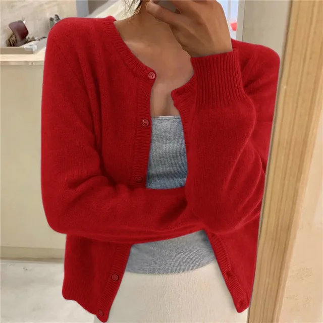 Carmela | Cardigan in Maglia con Collo Rotondo e Bottoni