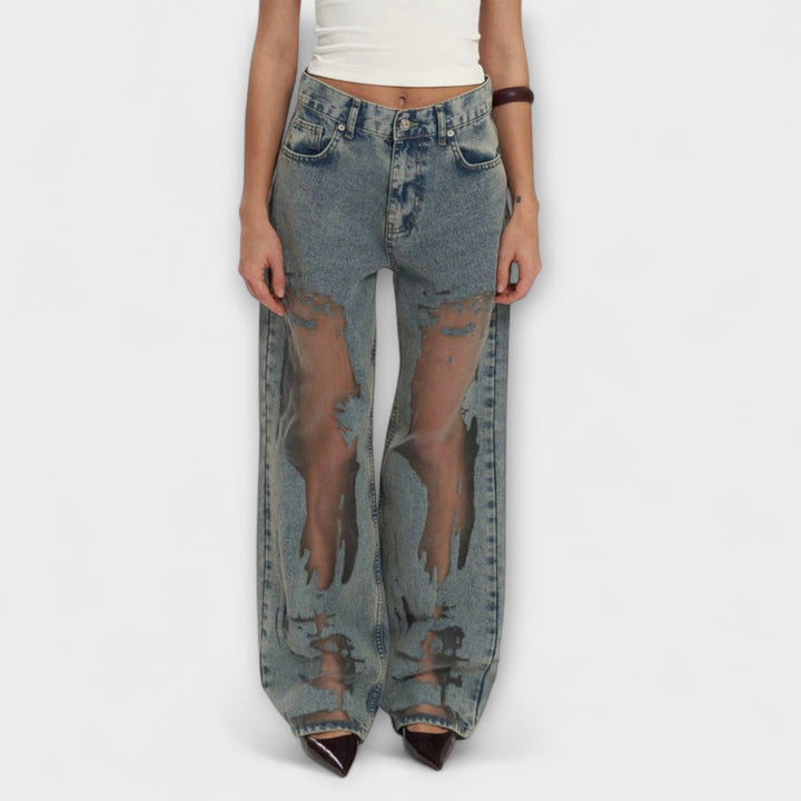 Rayne - Jeans in Denim Blu Trasparente Trixie