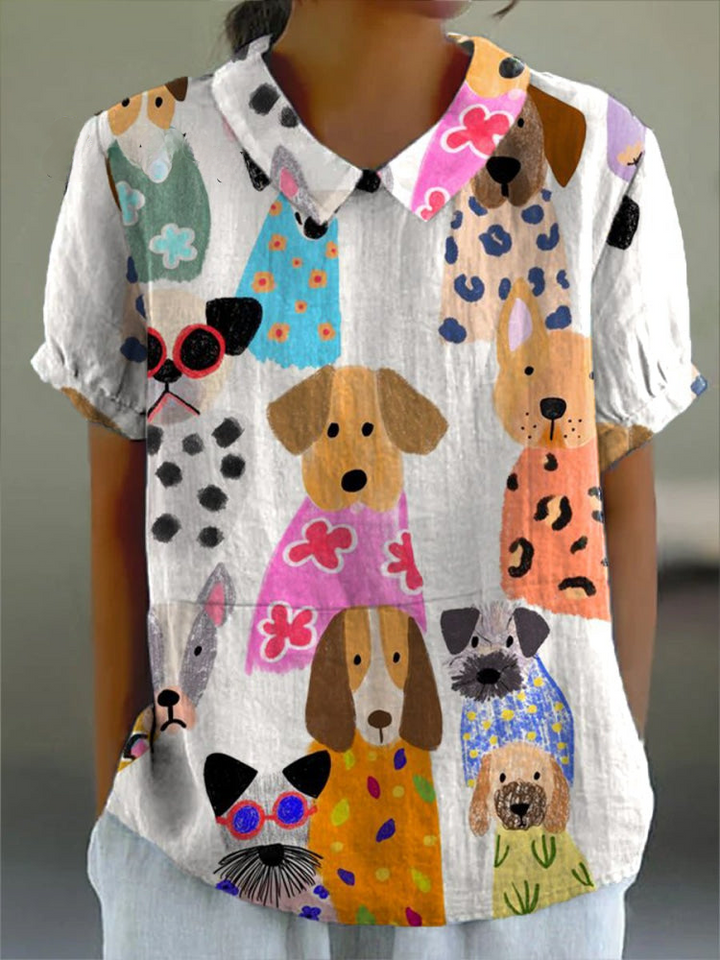 Tilly | Camicia con stampa a motivi canini