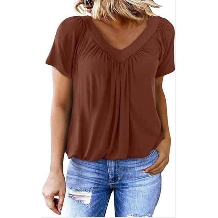 KATHLEEN™ - Top Casual con scollo a V