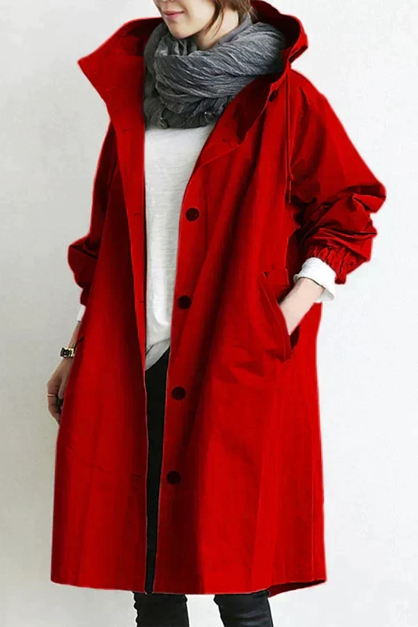 Elizabeth Manteau de Pluie Femme – Imperméable Urbain avec Capuche Oversize Respirante