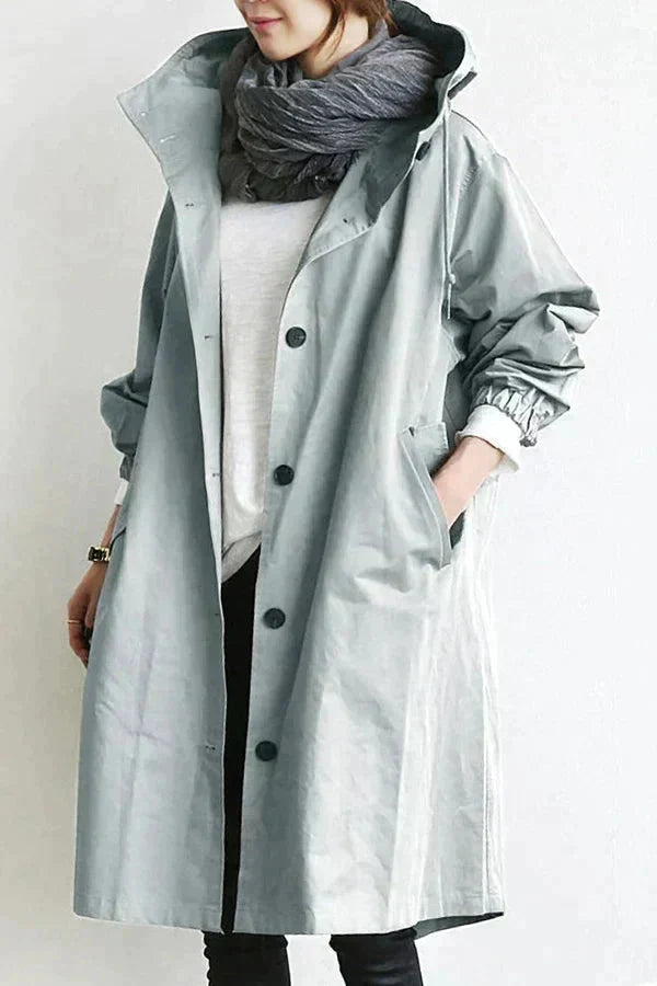 Elizabeth Manteau de Pluie Femme – Imperméable Urbain avec Capuche Oversize Respirante