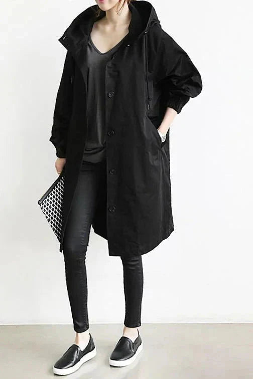 Elizabeth Manteau de Pluie Femme – Imperméable Urbain avec Capuche Oversize Respirante