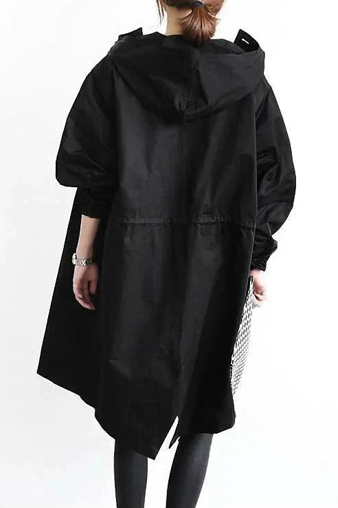 Elizabeth Manteau de Pluie Femme – Imperméable Urbain avec Capuche Oversize Respirante