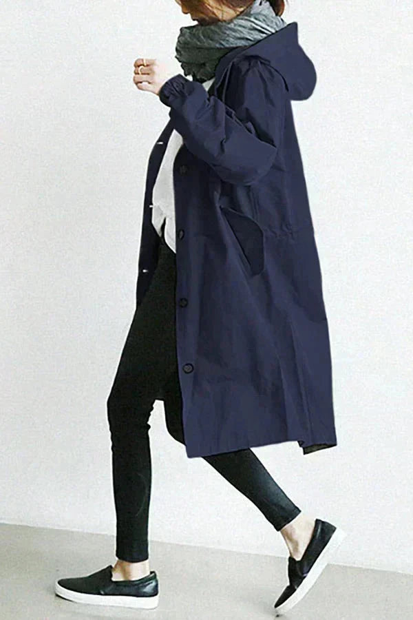 Elizabeth Manteau de Pluie Femme – Imperméable Urbain avec Capuche Oversize Respirante