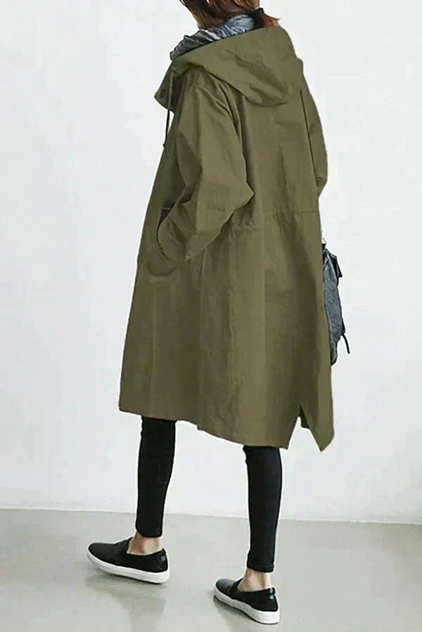 Elizabeth Manteau de Pluie Femme – Imperméable Urbain avec Capuche Oversize Respirante
