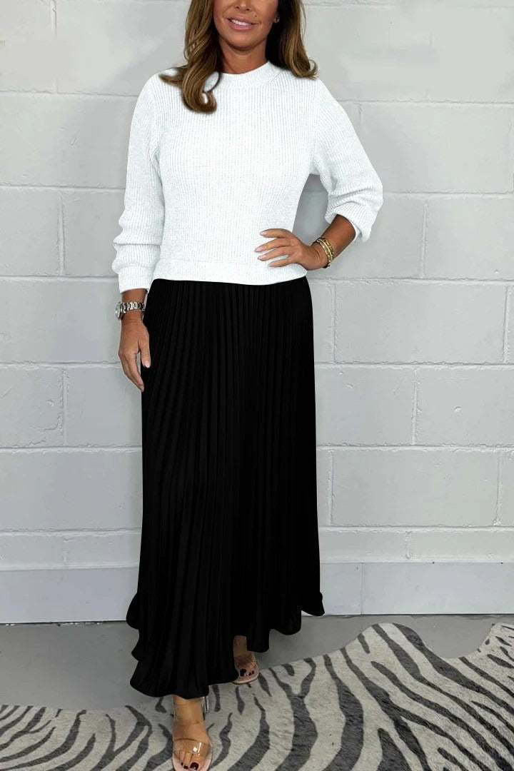 Claudia | Gonna Plissettata Maxi con Top Abbinato