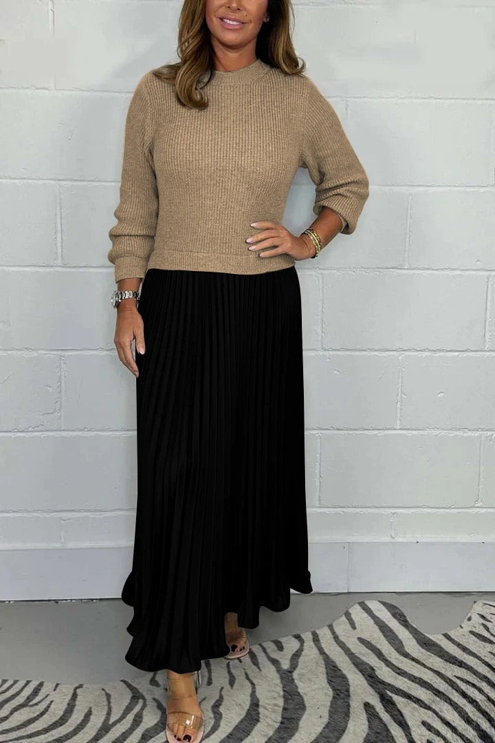 Claudia | Gonna Plissettata Maxi con Top Abbinato