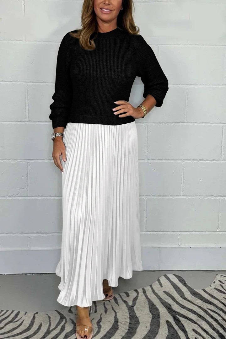 Claudia | Gonna Plissettata Maxi con Top Abbinato